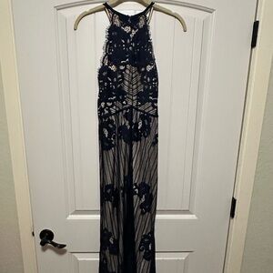 Chelsea & Violet Blue Embellished Halter Maxi Dress